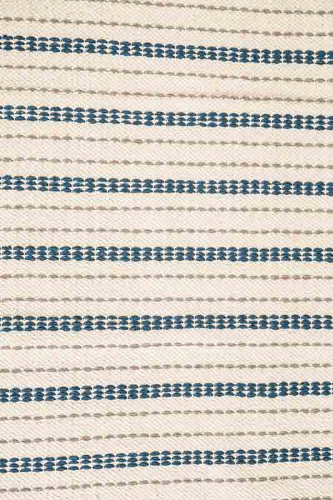 Cotton rug, blue striped, 60x90cm