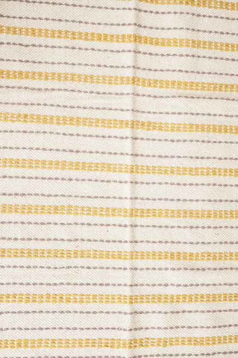 Cotton rug, yellow striped, 80x120cm