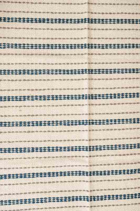 Cotton rug, blue striped, 80x120cm