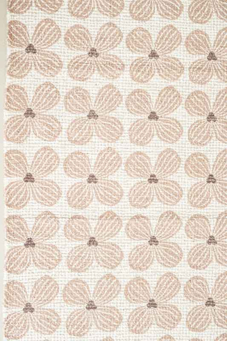 Carpet with floral pattern, beige, 60x90cm