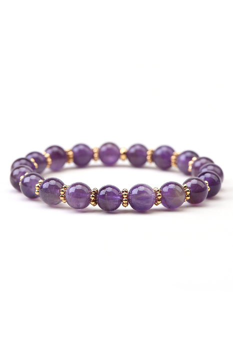 Bracelet 8mm Amethyst 19cm
