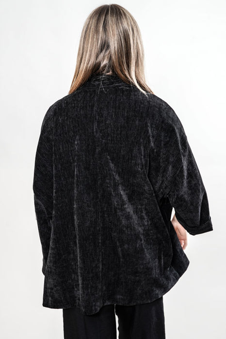 Veste avec broche fleur noire - Taille unique