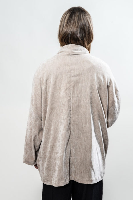 Veste avec broche fleur crème - Taille unique