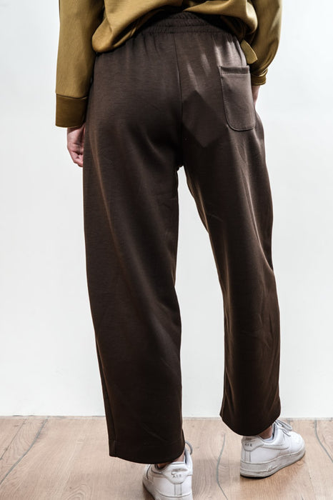 Pantalon large marron foncé - Taille unique