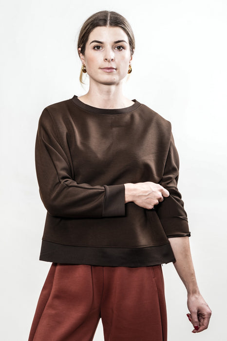 Pull marron foncé - Taille unique