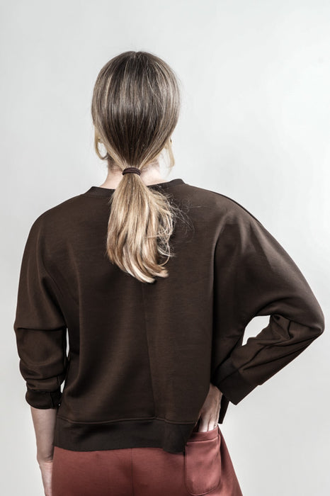 Pull marron foncé - Taille unique