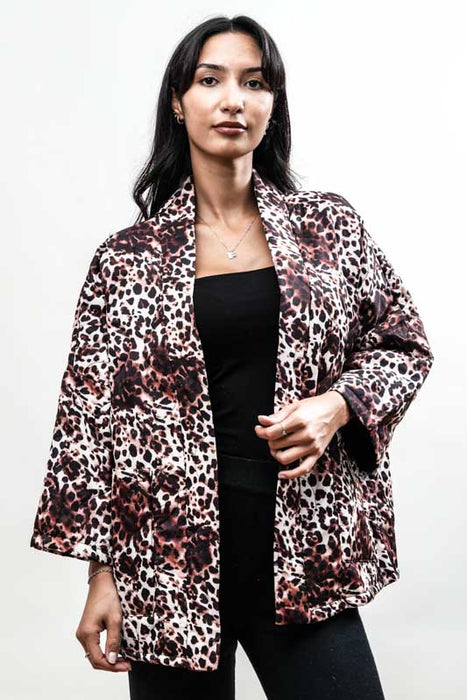 Quilted jacket animal print - one size