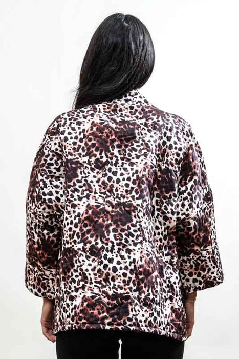 Quilted jacket animal print - one size
