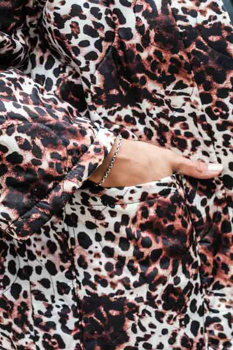 Quilted jacket animal print - one size