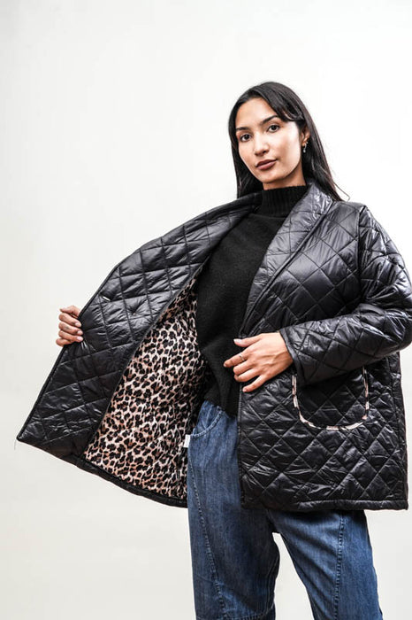 Quilted jacket black - One Size