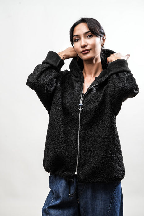 Veste à capuche noire - Taille unique