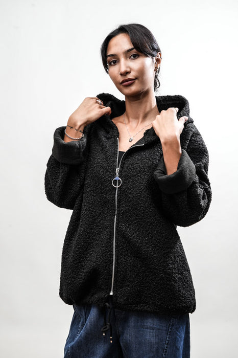 Veste à capuche noire - Taille unique