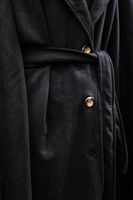 Manteau à franges noir - Taille unique