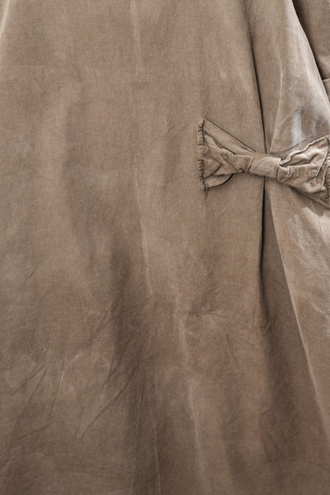 Robe Manchester longue en coton marron clair - Taille unique