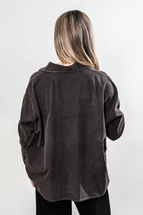 Chemise Manchester en coton marron foncé - Taille unique