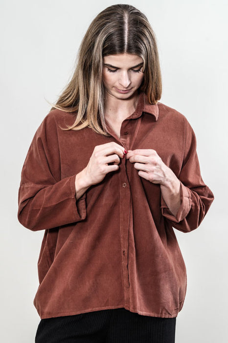 Chemise Manchester en coton rouille - Taille unique