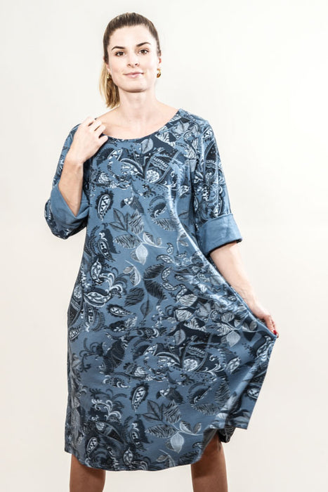 Robe longue Manchester à motifs pétrole - Taille unique