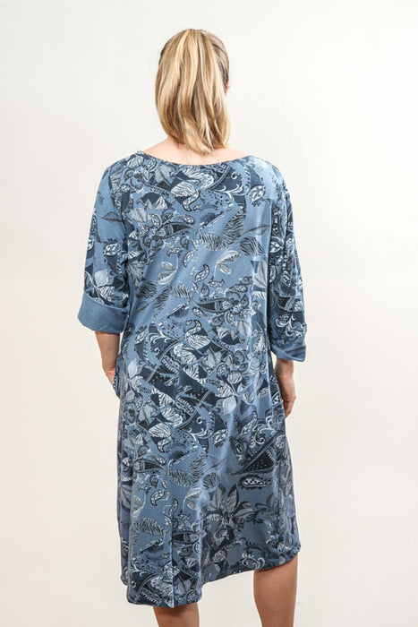 Robe longue Manchester à motifs pétrole - Taille unique