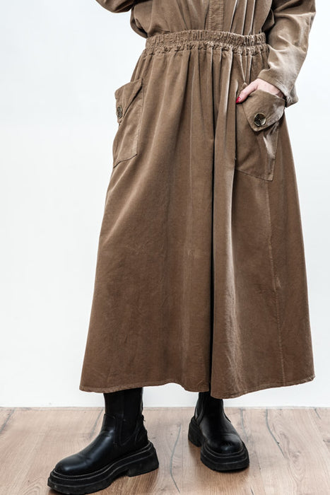 Jupe Manchester longue marron clair - taille unique