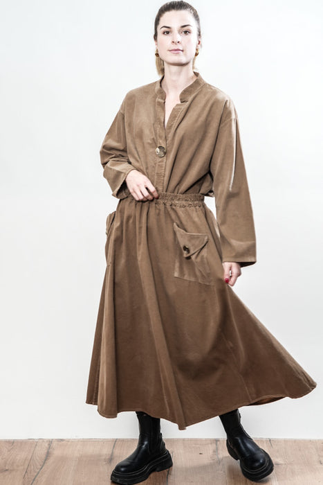 Jupe Manchester longue marron clair - taille unique