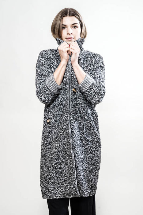 Manteau noir/blanc - taille unique