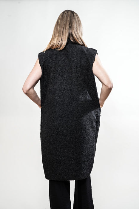 Gilet long noir - Taille unique