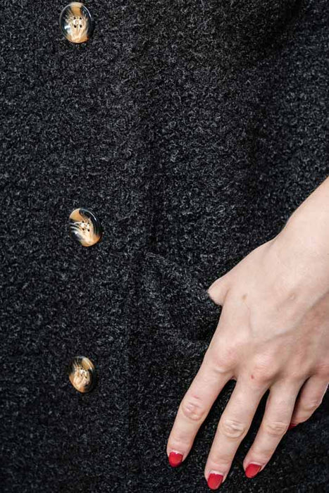 Gilet long noir - Taille unique