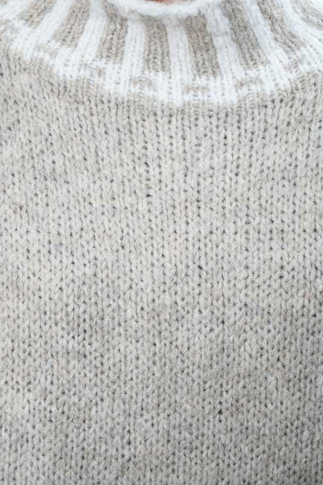 Pull tricoté crème/beige - Taille unique