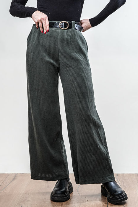 Manchester trousers cotton with belt khaki - One Size