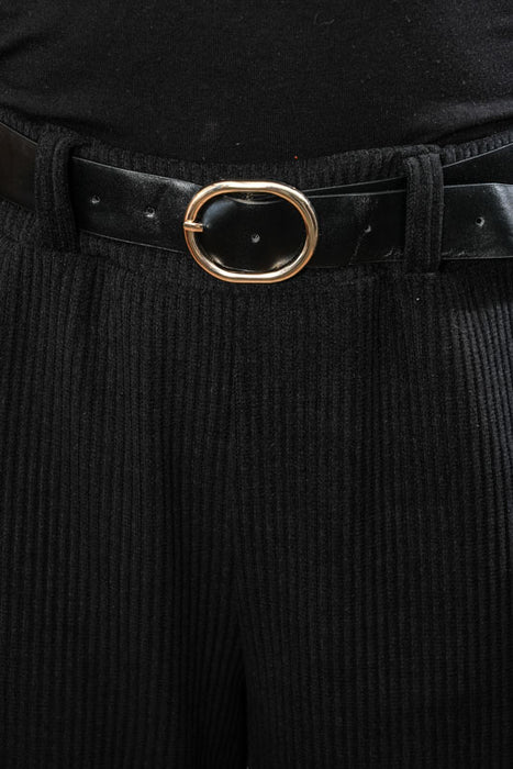 Manchester trousers cotton with belt black - One Size