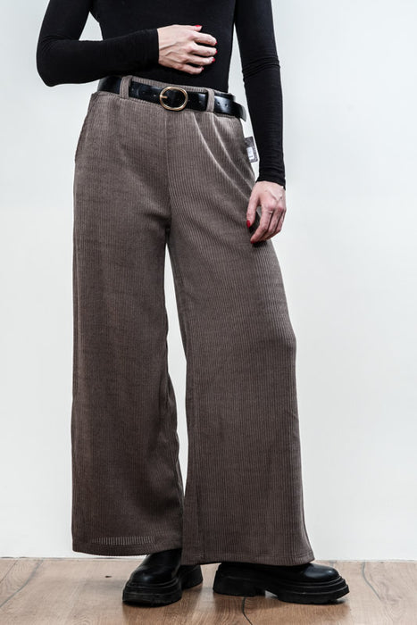 Manchester trousers cotton with belt taupe - One Size