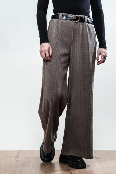 Manchester trousers cotton with belt taupe - One Size