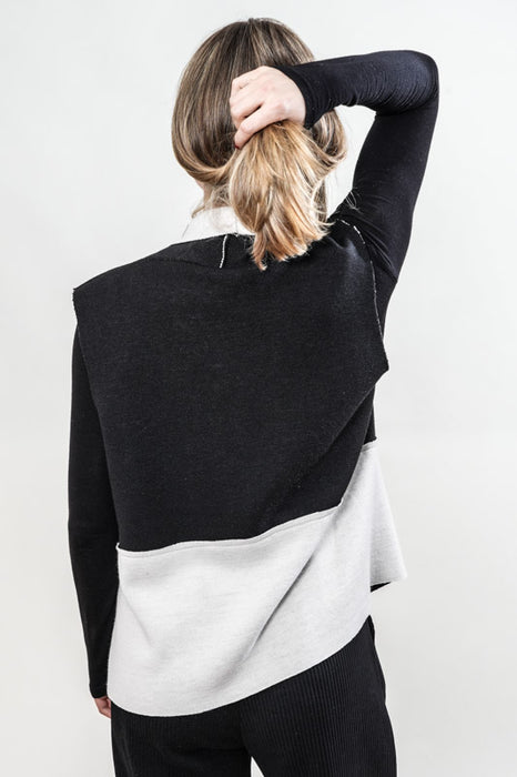 Gilet black/white - One Size