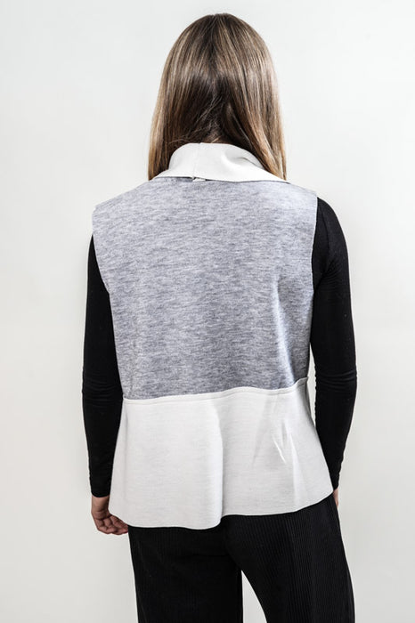 Gilet grey/white - One Size