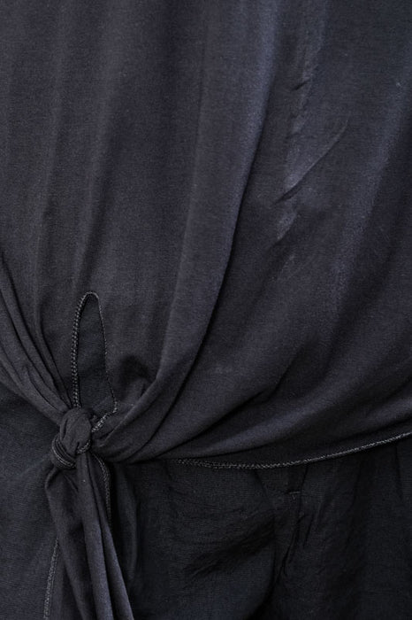 Top tied wide at the side, black - One Size