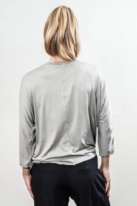 Top tied wide at the side, taupe - One Size