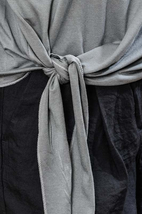Top wide tied at the side, dark grey - One Size