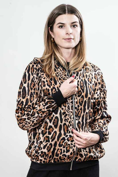 Blouson with animal print brown/black - One Size
