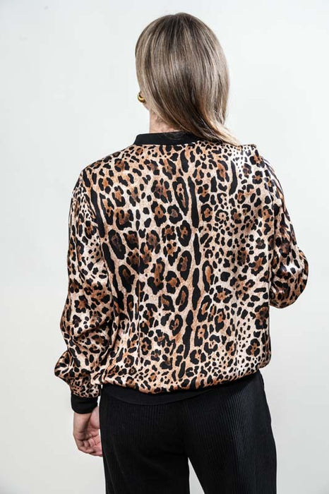 Blouson with animal print brown/black - One Size