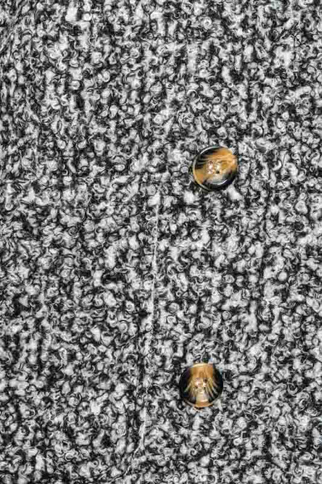 Gilet long en polyester noir/blanc - Taille unique