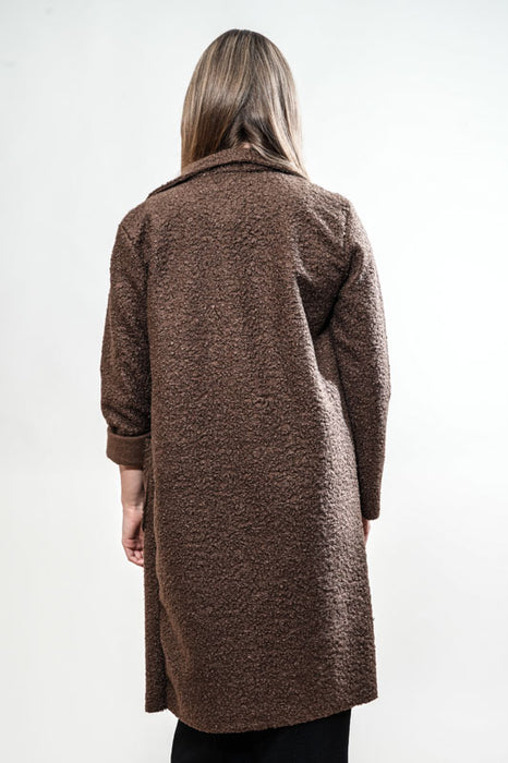 Manteau polyester marron foncé - Taille unique