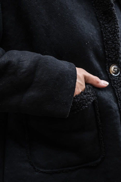 Veste courte en polyester noir - Taille unique