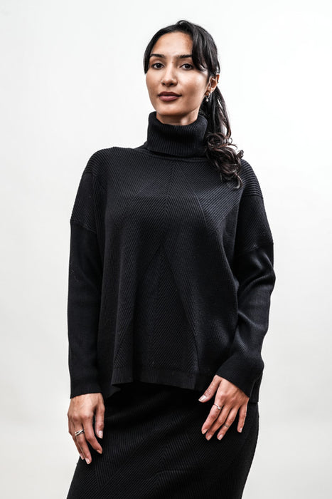 Pull viscose/nylon noir - Taille unique
