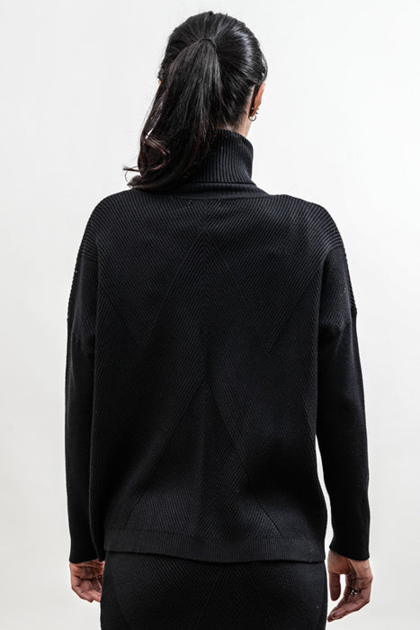 Pull viscose/nylon noir - Taille unique