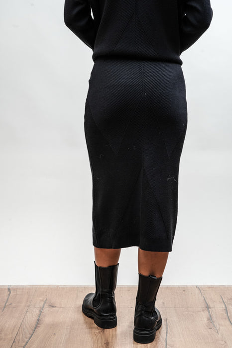 Long skirt viscose/nylon black - One Size