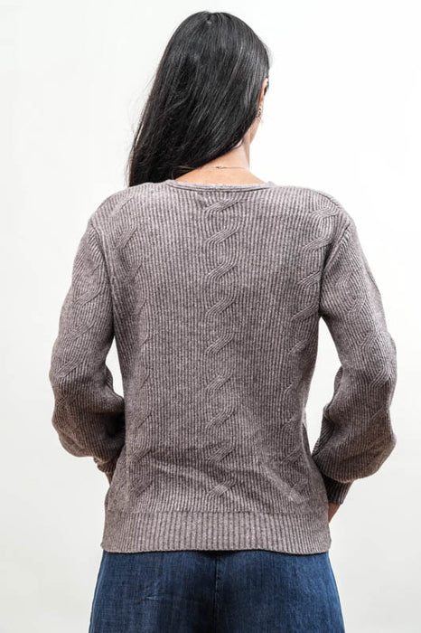 Pull viscose/nylon taupe - Taille unique