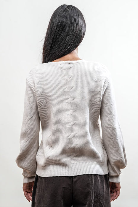 Pull viscose/nylon écru - taille unique