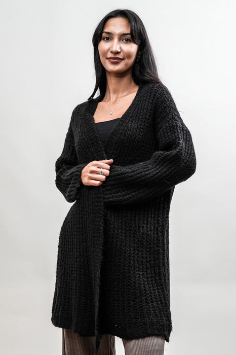 Cardigan long noir - Taille unique