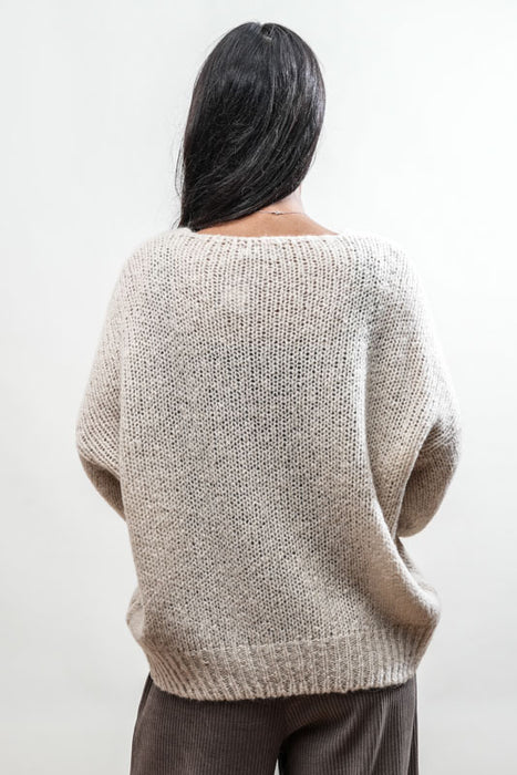 Pull en maille beige - Taille unique