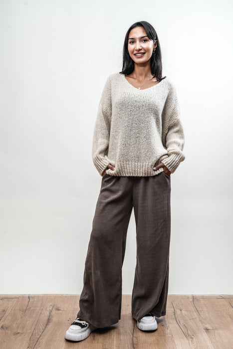 Pull en maille beige - Taille unique